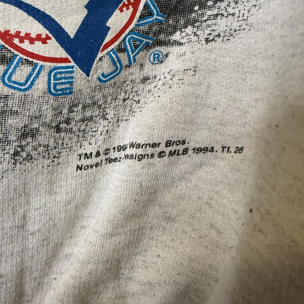 Vintage 90s 1994 Toronto Blue Jays Looney Tunes Elmer Fudd Crewneck Medium - Picture 3 of 7